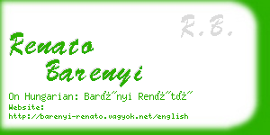 renato barenyi business card